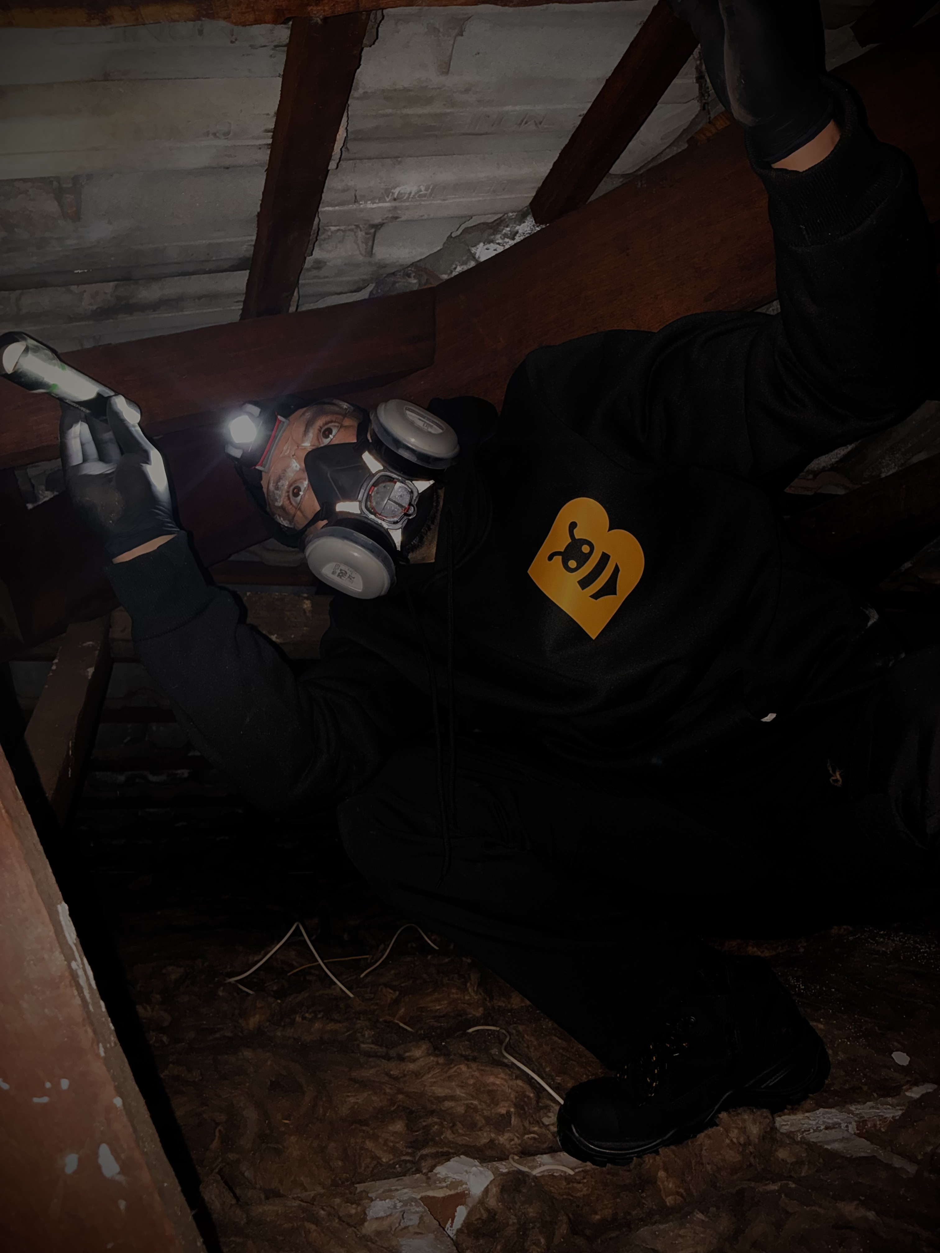 FAB technician Fabien carrying out a termite inspection on a Perth property.